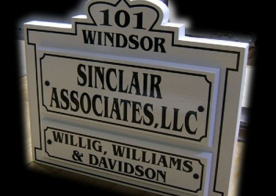 Sinclair and Associates Signage